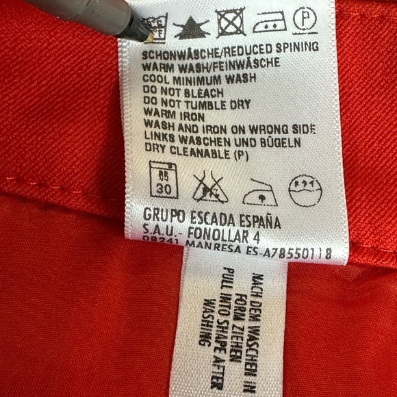 ESCADA tomato red jeans, size 36 EU, VGC - Picture 10 of 14